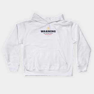 Warning: May Discuss politics without notice Kids Hoodie